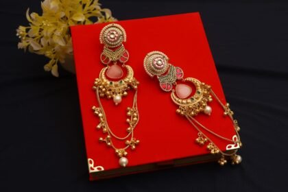 The Pink Gulmarg Kashmiri jhumka