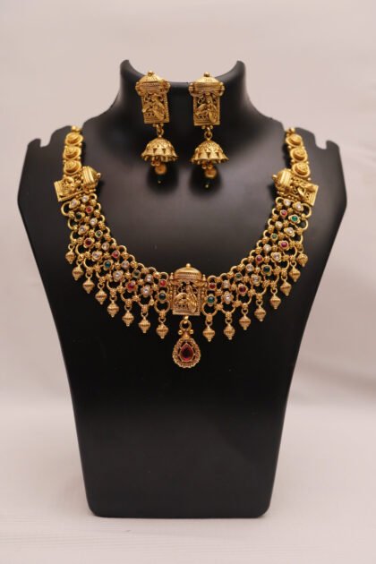 Heritage Lakshmi Temple Necklace Set