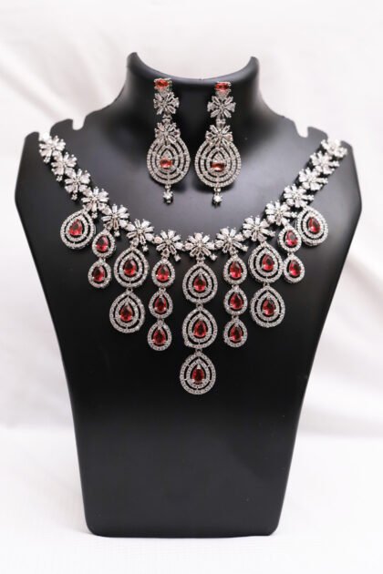 Ruby Royale Bridal Necklace Set