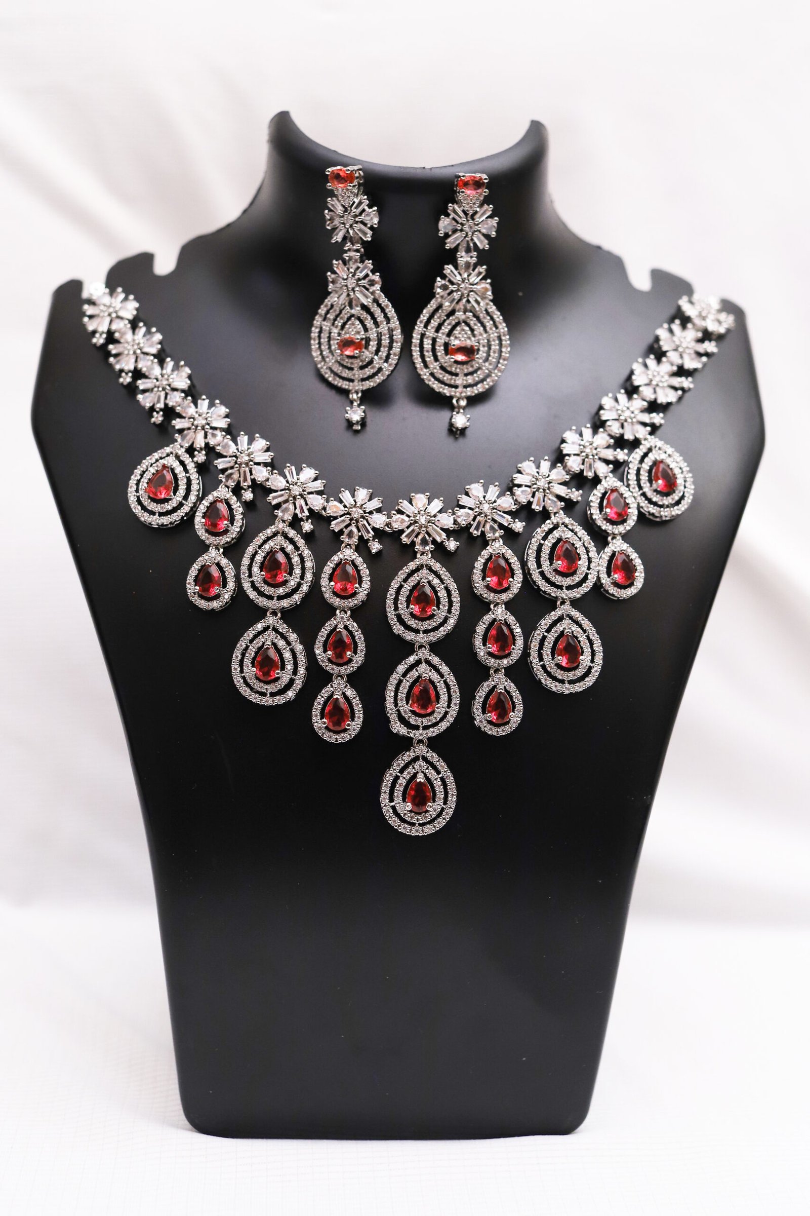 Ruby Royale Bridal Necklace Set